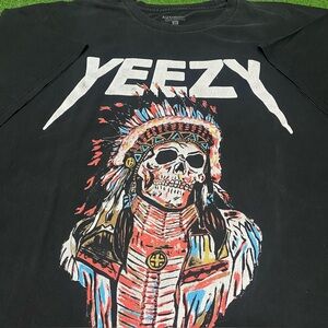 Kanye “Yeezy” West Yeezus Tour Wes Lang Indian Chief Skull Art T-Shirt 2013 3XL
